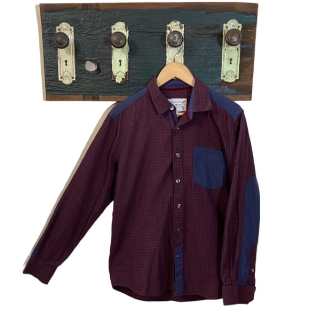 32 Bar Blues Red and Blue Checkered Button Down Size Medium
